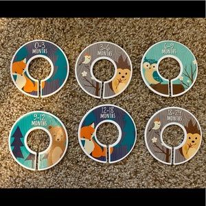 NWOT baby closet organizer spacers